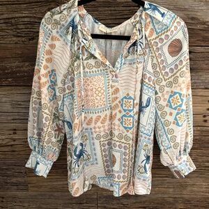 Stitch and Feather Marisol Patchwork Blouse